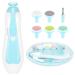 Electric Nail File Drill for Baby No Sharp Claws Hurt, 6 in 1 Safety Cutter Trimmer Clipper for Toes and Fingers (Blue)