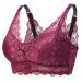 Mastectomy BH for women sexy floral lace wireless sleep bralette post-surgery special bag brasser with zipper at the front l purple
