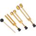 Premium Tuning Fork Set (128 Hz 256 Hz 512 Hz) - Body-Weighted Healing Tools for Chakra & Meditation | Gold Finish | International Shipping - Buy Online on GoSupps.com
