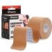 iFwevs 16ft PreCut Kinesiology Tape Sports Recovery & Support Tape for Joint & Muscle Pain Cotton Elastic Athletic Tape Latex Free 2inch x 16ft(Beige)