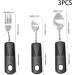 Spoon Adaptive Cutlery 3 Pieces Stainless Steel Mirror Polished Bendable Flexible Portable Curved Cutlery Cutlery with Plastic Non-Slip Handles for People with Disabilities - Buy Online on GoSupps.com