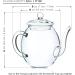 Creano Blooming Tea Gift Set - Glass Tea Pot with 6 White Tea Flowers - Buy Online on GoSupps.com