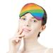 Pride Month LGBTQ Rainbow Sleep Mask | Blackout Eye Cover for Women Men | Adjustable Strap for Yoga Travel Nap - Buy Online on GoSupps.com