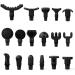 Massage Gun Heads for Massage Gun,KALAWW 17 Different Muscle Massager Heads with Carrying Case ,Massage Gun Head Outer Diameter is 18.5mm (0.73 inch) Black