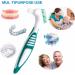 Double Bristle Head Toothbrushes for Dental Care | Prostheses Cleaning | Ergonomic & Multi-Layered Bristles - Shop Internationally - Buy Online on GoSupps.com