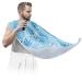 Watercolor Seashells Beard Bib Apron Beard Bib Hair Catcher for Men Shaving and Trimming Non-Stick Waterproof Beard Cape Grooming Cloth with 2 Suction Cups Gifts for Men