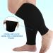 6XL Wide Calf Compression Sleeves for Shin Splints & Varicose Veins - XXXXXX-Large Black - Leg Pain Relief & Edema Support - Buy Online on GoSupps.com
