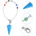 Buy NOLITOY Hexagonal Cone Pendant - Natural Crystal Craft for DIY Chakra Pendulum Necklace and Home Decor - Blue 26x1.9cm - International Shipping Available - Buy Online on GoSupps.com