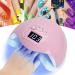 48W UV LED Nail Lamp for Gel Nails Polish | Professional Salon Curing Light with 4 Timer Settings and Sensor | Pink - Buy Online on GoSupps.com