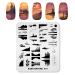Alexnailart nail stamp plate picture template natural landscape sunset starry sky tree coconut palm lake reflection pattern stampfer nail art decoration diy manicure design printing tool na031