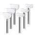 Newaner Tubenquetscher metal 6 pieces tube presser tube press stainless steel tooth paste squeezer for cosmetics shoe polish hair dye pigment suitable for kitchen bathroom studio