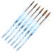 Vesaneae 6 pieces of blue nail art brushes brush for UV gel nail brush nail art nail polish brush made of acrylic manicure tools nail art brushes for nails