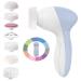 Coslus face cleaning brush facial brush electrically ipx7 waterproof cleaning brush face with 7 brush heads 360 deep cleaning Face cleaning Removing with blast peeling blue