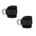 CAM2 2 pieces of foot loops cable train with D-rings foot cuffs and carabiners foot loops for fitness training foot cuff cable pull for men and women leg extensions buttock muscles black