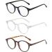 Vintage Blue Light Blocking Glasses for Women/Men - Round Rim Eyeglasses Frame for Computer Gaming - Anti Eyestrain - Transparent/Leopard/Black - Buy Online on GoSupps.com