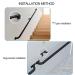 Stair Handrail for Walls Indoor Outdoor Staircase Banister Railing Support Rod with Wrought Iron Brackets and Metal Screws Black Square Tube Safety Hand Rail (Size : 1ft/30cm) 4.6ft/140cm - Buy Online on GoSupps.com
