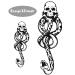 Zayvor Halloween Death Eater Tattoo Set - Mamba Skull Snake Temporary Mark for Adult & Kids Costume - 8 Large and 12 Small Tattoos Included - Buy Online on GoSupps.com