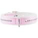 HUNTER MODERN ART LUXURY dog collar imitation leather rhinestones 42 (S) pink/white pink/white 42