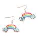 Feyley earrings acrylic pendant earrings for women light ear trailer cartoon fashion ear ornament for everyday life and casual dates trumpet rainbow