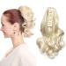 SEGO ponytail extension ponytail hair extension braid hair piece hair voluminous wavy like real hair bleached blonde-12 "(30cm) -110g