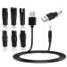 5V USB network cable Razor cable charger replacement power supply charger 7 PCs USB adapter set for all types of razors of electrical care devices Hair cutter and other charging cables