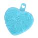 minkissy Handheld face Brush Washing Device Manual face face exfoliator Double Sided Double Side face Brush Silica Gel Heart-Shaped face Scrubber exfoliator Facial Cleansing Brush Scrubber 9.8x8.4cm