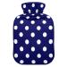 Dotted Hot Water Bottle with Cover Hot Water Bottles for Pain Relief Hand Feet Warmer for Sports Injuries 2L