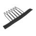 100 Stainless Steel Wigskamm Clips - 6 Teeth Hair Extensions Black Clip with Cloth for Hair Parts Cap - Buy Online on GoSupps.com