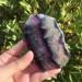 HOBKEY 230-260g Natural Fluorite Plate Polished Fluorite Slab Can be Used for