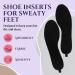 Absorbent Shoe Insoles for Women's Shoes Size 8-9, 4 Pairs, Midnight Black Inserts - Buy Online on GoSupps.com