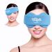 Hilph Heated Eye Mask for Dry Eyes Microwave Activated Warm Eye Compress for Dry Eyes Blepharitis & Stye Eye Treatment Microwave Eye Mask Moist with Pastable Inner Pack for Puffy Eyes Blue-removable