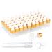 50 Pcs Mini Dropper Bottles Empty Glass Tincture Bottles with Golden Caps Perfume Sample Vials for Essential Oils&Body Oil&Liquids Traveling DIY Containers Included Pipette&Funnel (2ml)
