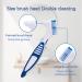 Denture Brush 2 Pcs False Teeth Toothbrush with White Carrying Case Multi-Tiered Bristles with Comfort Grip Handle for Effective Denture Cleaning - Buy Online on GoSupps.com
