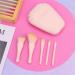 Yoseng Travel Makeup Brush Set - 5pcs Mini Cosmetic Brushes Kit with Mirror Case - Portable Pink Makeup Essentials for International Shipping - Buy Online on GoSupps.com