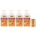 Pack of 4 Crich Gran Roll Shortbread Biscuits Cookies 1kg Bag + 1 Can of Yoga Peach Iced Tea 330ml