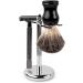 QShave Deluxe Chrome Safety Razor and Brush Stand Holder Fit All Your Shaving Accessories Silver - Buy Online on GoSupps.com