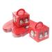 24pcs Box Christmas Party Favor Christmas Cookie Container Christmas Bags Packing Box Candy Box 24pcs Red