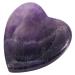 MookaiTedecor Amethyst Thumbstone Crystal Gemstone Massage stone with hollow flatterer for healing Reiki size approx. 47 x 44 x 7 mm (pack of 2 pieces) amethyst (heart -shaped)