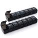 2 PCS Small Weekly Pill Organizer 7 Days Pocket Daily Pill Case Daily Planner Pill Box for Pills/Vitamin/Fish Oil/Supplements (Black)