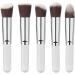 Demarkt 10-Piece Makeup Brush Set | Premium Silver Cosmetic Brushes for Eyeshadow & Face | Professional Make-up Brush Set with Etui - Buy Online on GoSupps.com