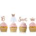 SNUNGPHIR Happy Birthday Cake Topper Acrylic Cupcake Topper for Various Birthday Cake Decorations UKCT-JS1013-015