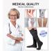 Buy Medical Compression Stockings for Men & Women - 20-30 mmHg Class 2 Closed Toe Graded Support for Varicose Veins & Edema - XL/2X Black - Buy Online on GoSupps.com
