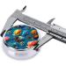 Submarine Reef Fish Portable Metal Pill Box - Round Mini 3-Compartment Design for Small Pills Ideal Travel Accessory - Black - Buy Online on GoSupps.com