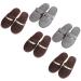 Tianmao 5 pairs of slipper hotels lipper tortier hip slippers with closed toes universal size 28.5 * 11cm coral fleece guest slippers for spa party guests hotel and travel unit size 3 brown 2 gray
