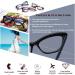 Tayaar Retro Cateye Blue Light Blocking Glasses for Women | PC Large Frame Color Block Design | HD Lens Readers 3.5x - Black & Dark Green - Buy Online on GoSupps.com