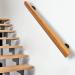 Wall Mount Wooden Handrails for Indoor Stairs 1Ft-20Ft Safety Non-Slip Stair Railing Professional Pine Stair Hand Rail Support Rod Complete Kit with Metal Handrail Brackets/18Ft