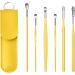 HEIMEABI Spring Earwax Cleaner Tool Set | 6Pcs 360 Spiral Design | Ear Wax Removal Kit with Storage Bag | Self Care Gifts - Yellow One Size - Buy Online on GoSupps.com