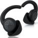 Noise Cancelling Ear Plugs for Sleeping - BUENSUENO 2 Pairs Reusable Washable Silicone Earplugs with Travel Case for Sleep Work Swimming Sound Blocking Sleeping Concert (HM Orange) (Dark Black)