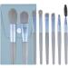 Makeup Brushes Eye Makeup Brush Set - 8 Professional Eyeshadow Eyebrow Blending Eyeliner Brushes for Powder Makeup blue + bag - Buy Online on GoSupps.com