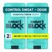 SweatBlock [AM] Deodorant Antiperspirant Solid for Men & Women - Daily Sweat & Odor Protection - Easy, Clean, Smooth Glide - Dermatologist Tested - Coastal Fresh Fragrance, 2.7oz Stick (Daily Clinical (2 Pack))